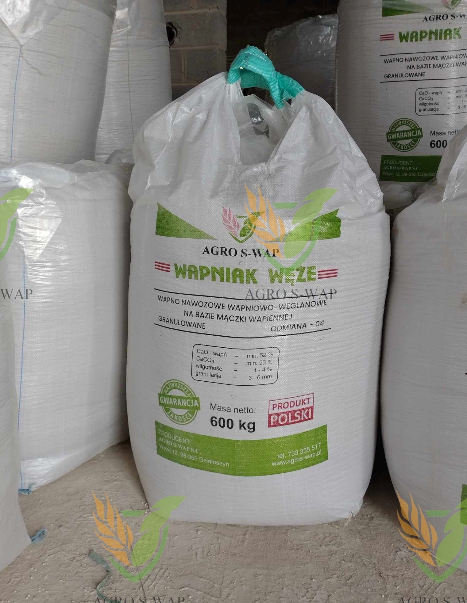 Wapno nawozowe granulowane magnezowe węglanowe czarna kreda PRODUCENT
