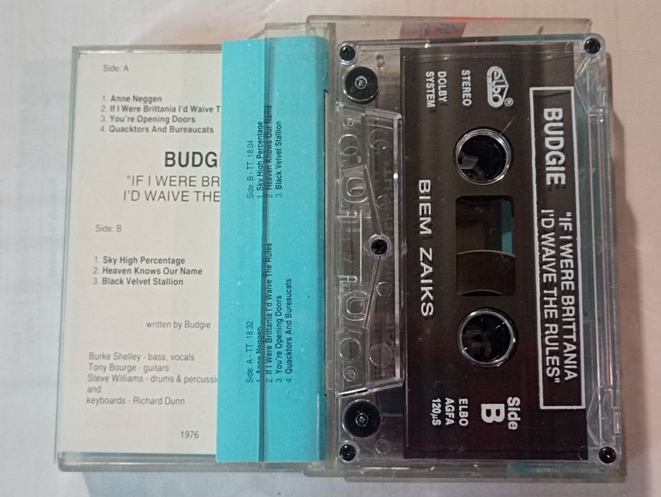 Budgie kasety magnetofonowe 3 tytuły