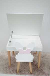 Stolik dla dzieci- otwierany blat z krzesełkiem, biurko dziecięce