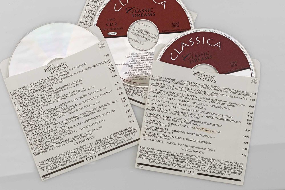 3 CD HITY muzyki klasycznej Classic Dreams Płyty CD komplet
