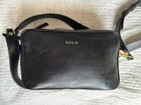 Skórzana torebka marki Kulik w stanie idealnym w kolorze czarnym