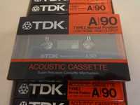 9 sztuk TDK A90 audio casety (Made in Japan) Nowe