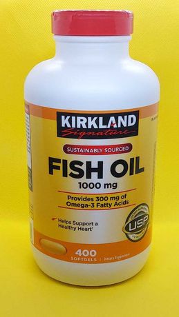 Риб'ячий жир 1000 мг (400 табл.) Kirkland Signature Fish Oil 10/2025