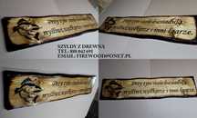 szyld drewniany deska napis logo grawer tabliczka adresowa