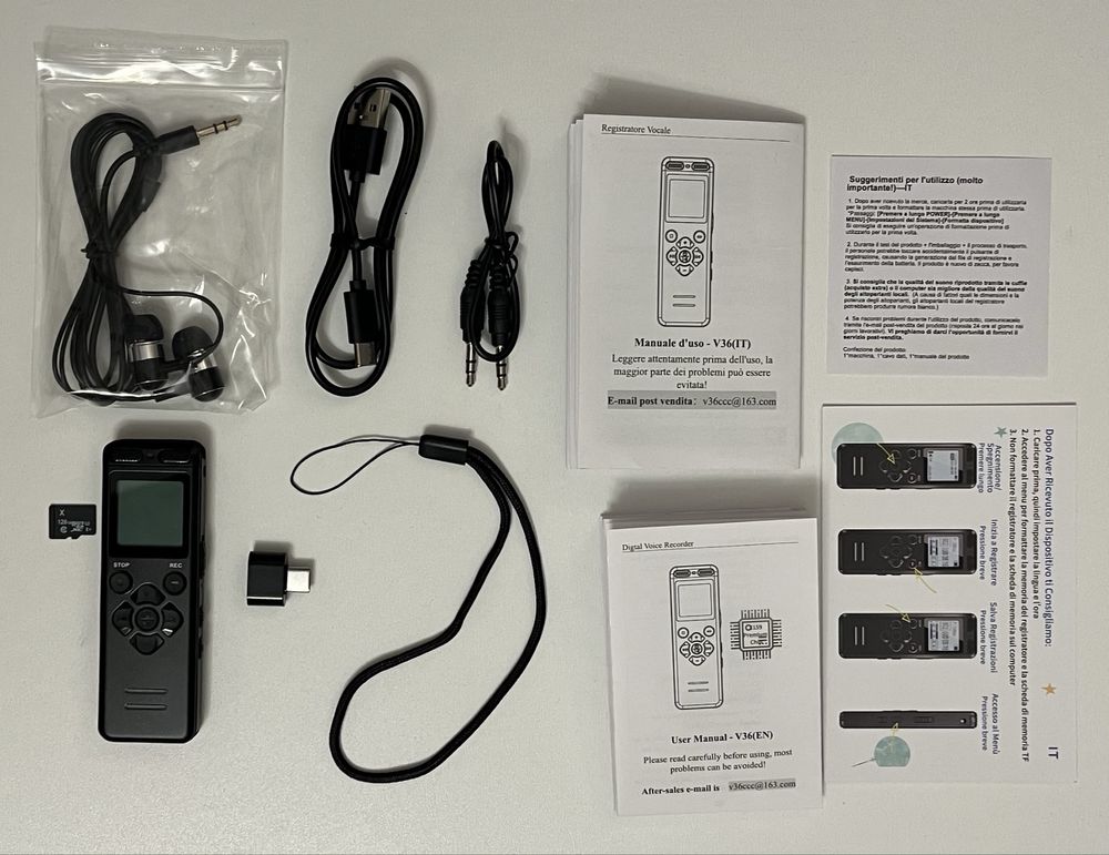 Dyktafon cyfrowy Tonnlog 128 GB