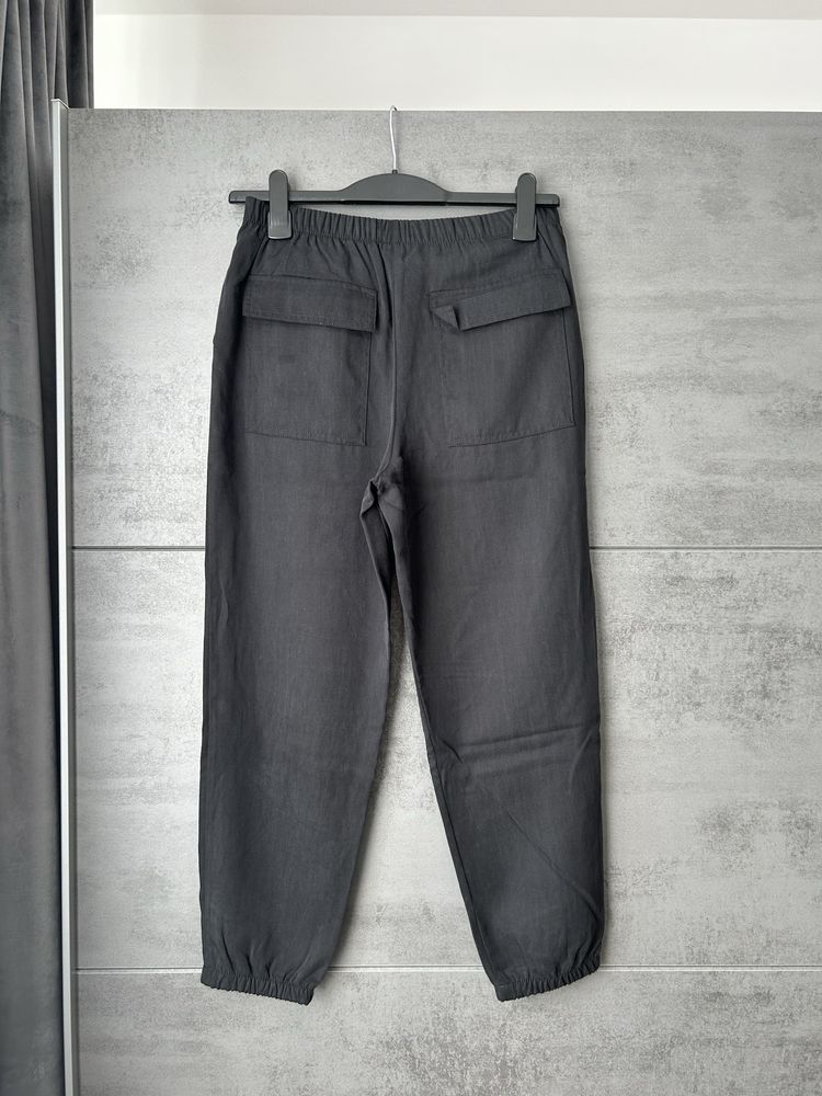 Nowe z metką czarne spodnie ZARA xs 34 joggery do kostek, kieszenie