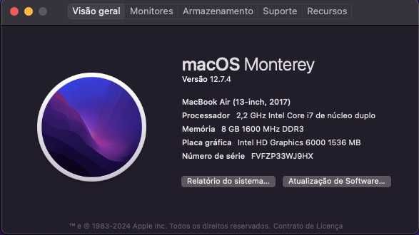 MacBook Air 13” 2017 – i7 • 8GB • SSD – Excelente estado