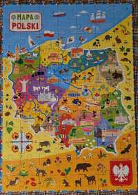 Puzzle Mapa Polski CzuCzu 84 elementy