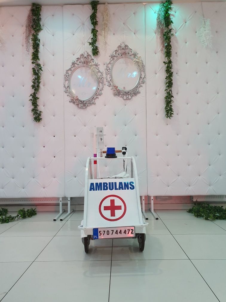 Wódkowóz Ambulans Pogotowie Alkoholowe Karetka R-ka wózek na wesele