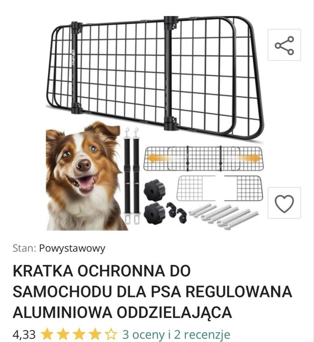 Kratka ochronna do samochodu