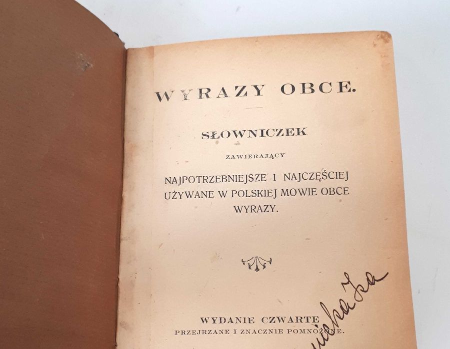 książka Słowniczek Wyrazy Obce - Lwów