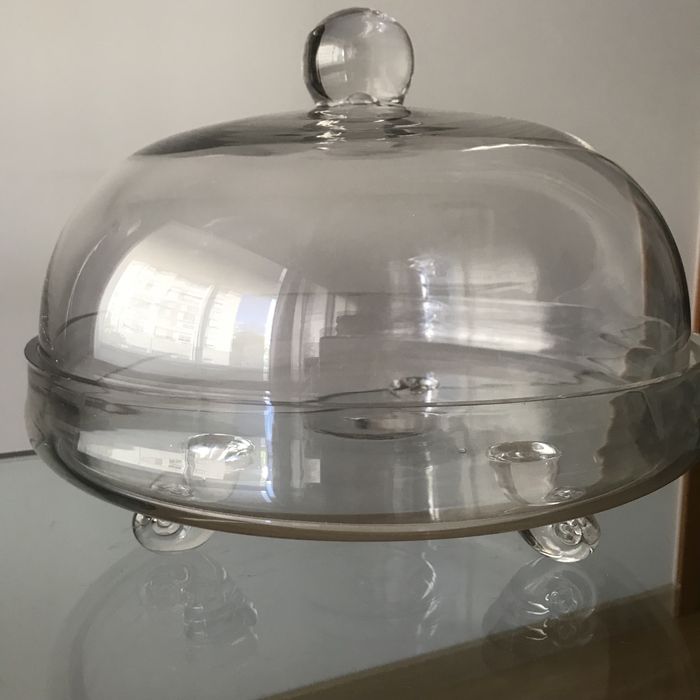 Pratos de bolo com Pe e Tampa