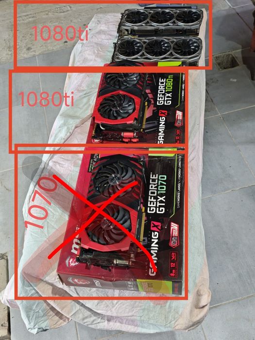 Видеокарты 1080ti,1070,580,570