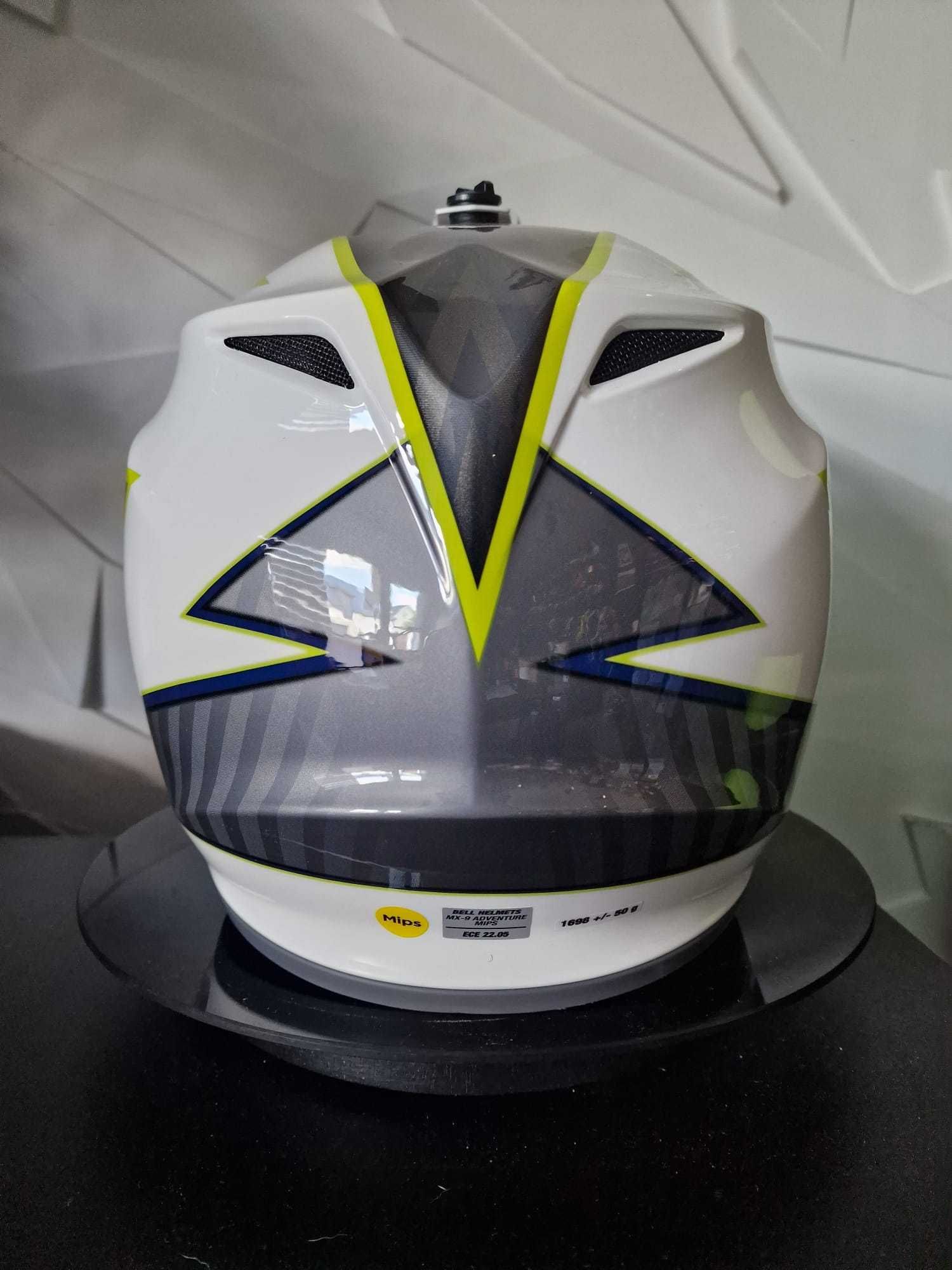 Kask BELL MX-9 Adventure MIPS Dalton White/Yellow 'XL sklep, GRATISY