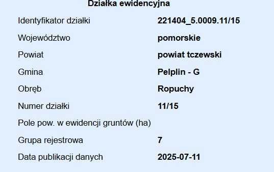 Sprzedam działkę budowlaną 1313m2 MPZP