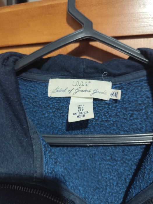 Hoodie H&M L.O.G.G. Cinzento/Azul – S