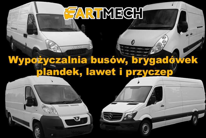 Bus blaszak plandeka brygadówka wypożyczalnia wynajem busów