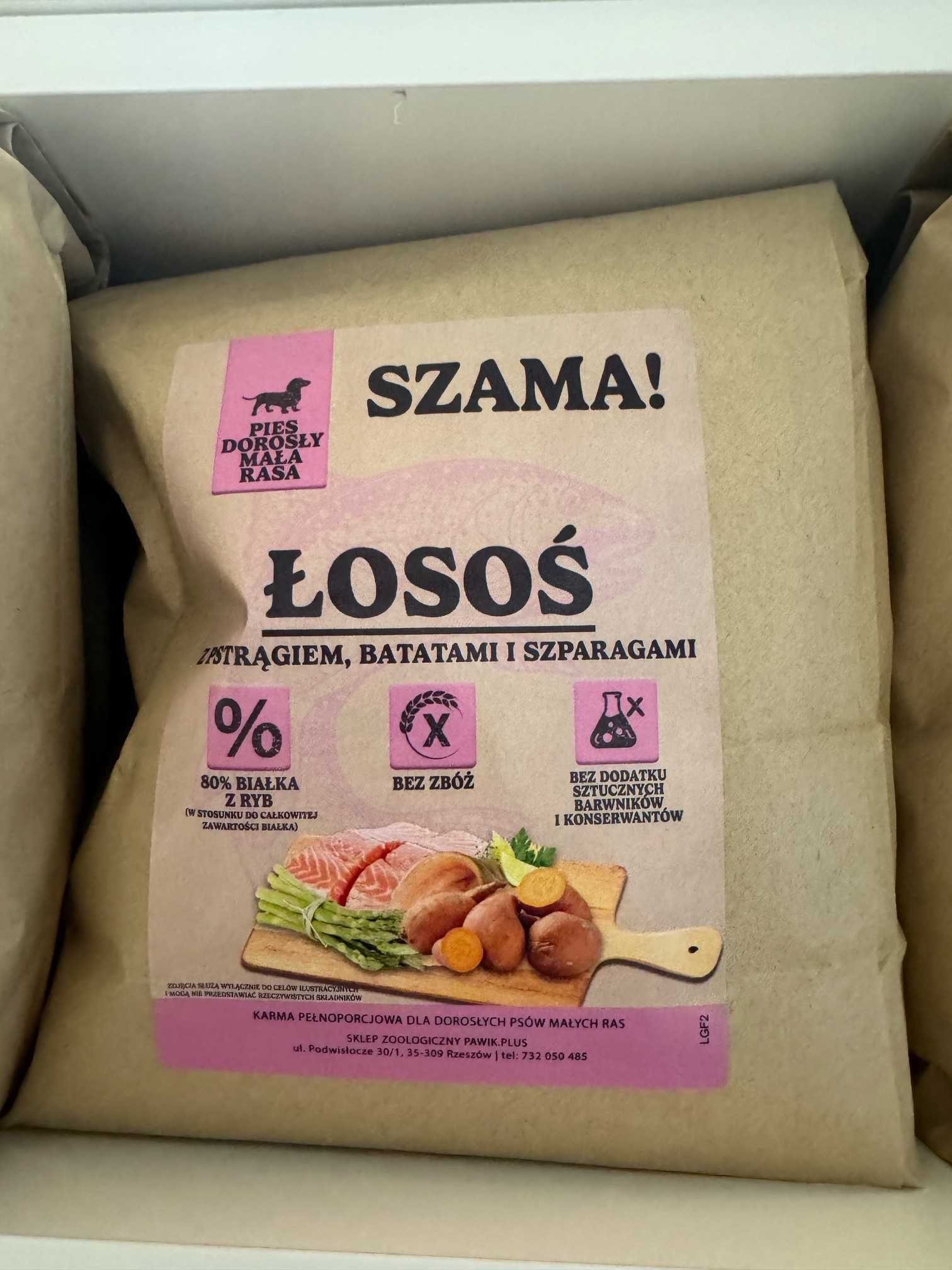 karma dla psa szama łosoś 2kg GRUBY KOCUR sklep zoologiczny