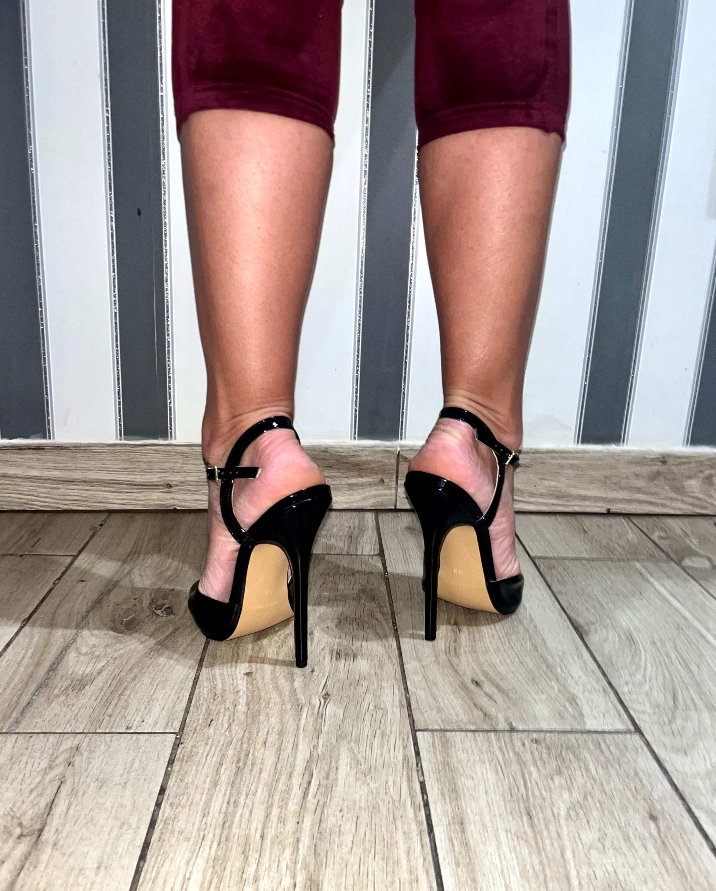 186/ ODRĘKI 44 Piękne szpilki high heels Trans Crossdress czarne 36-46