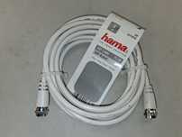 N126 Hama Kabel Antenowy SAT 75 dB 3 m z wtykami F-plug F-Stecker