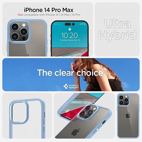Etui Spigen Ultra Hybrid do iPhone 14 Pro Max - plecki ochronne, niebi