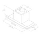 Okap Elica hidden Advanced Bl mat a 52