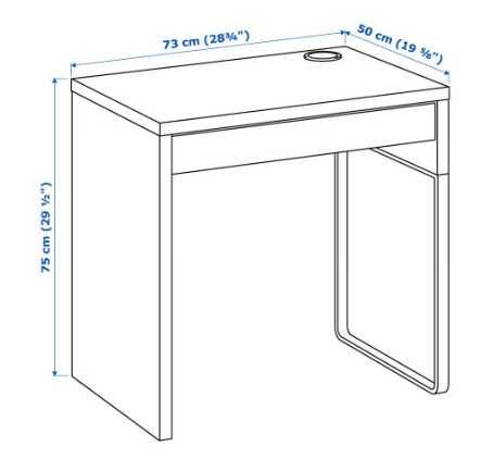 Biurko małe, kolor biały - IKEA