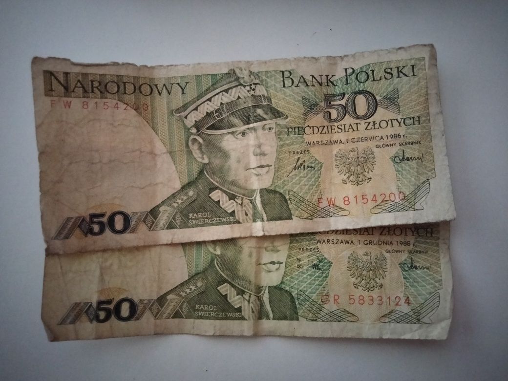 Banknot 50 kolekcjonerski 88r. 86r. 34sztuki