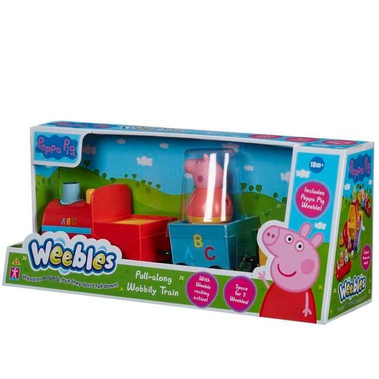 Świnka Peppa, Weebles, pociąg, zestaw z figurką