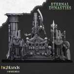 Pharaoh Funeral Ship - WFB ToW AoS - Highlands - Casket x1 + 3 obsługi