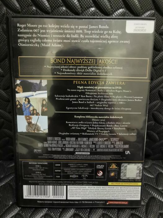 James Bond 007 - Ośmiorniczka DVD stan idealny