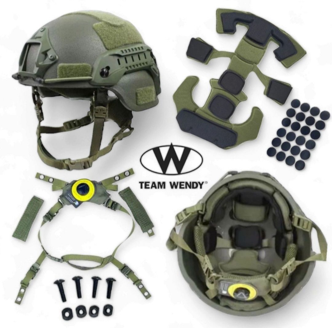 Подвесная система+защитные противоударные подушки на  шлем. Комплект