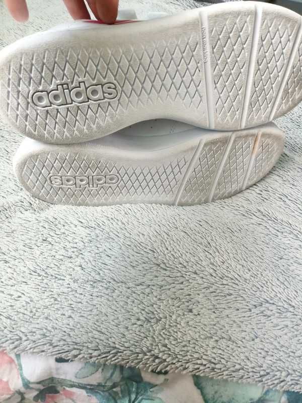 Buty sportowe Adidas 40/25,5 białe neonowy róż jesienne