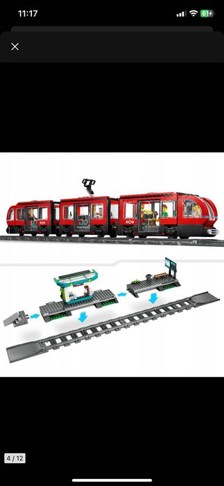 Lego City 60423 LEGO City Tramwaj miejski ze stacją 60423