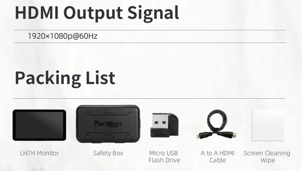 монітор PORTKEYS LH7H  7" IPS 1000nits