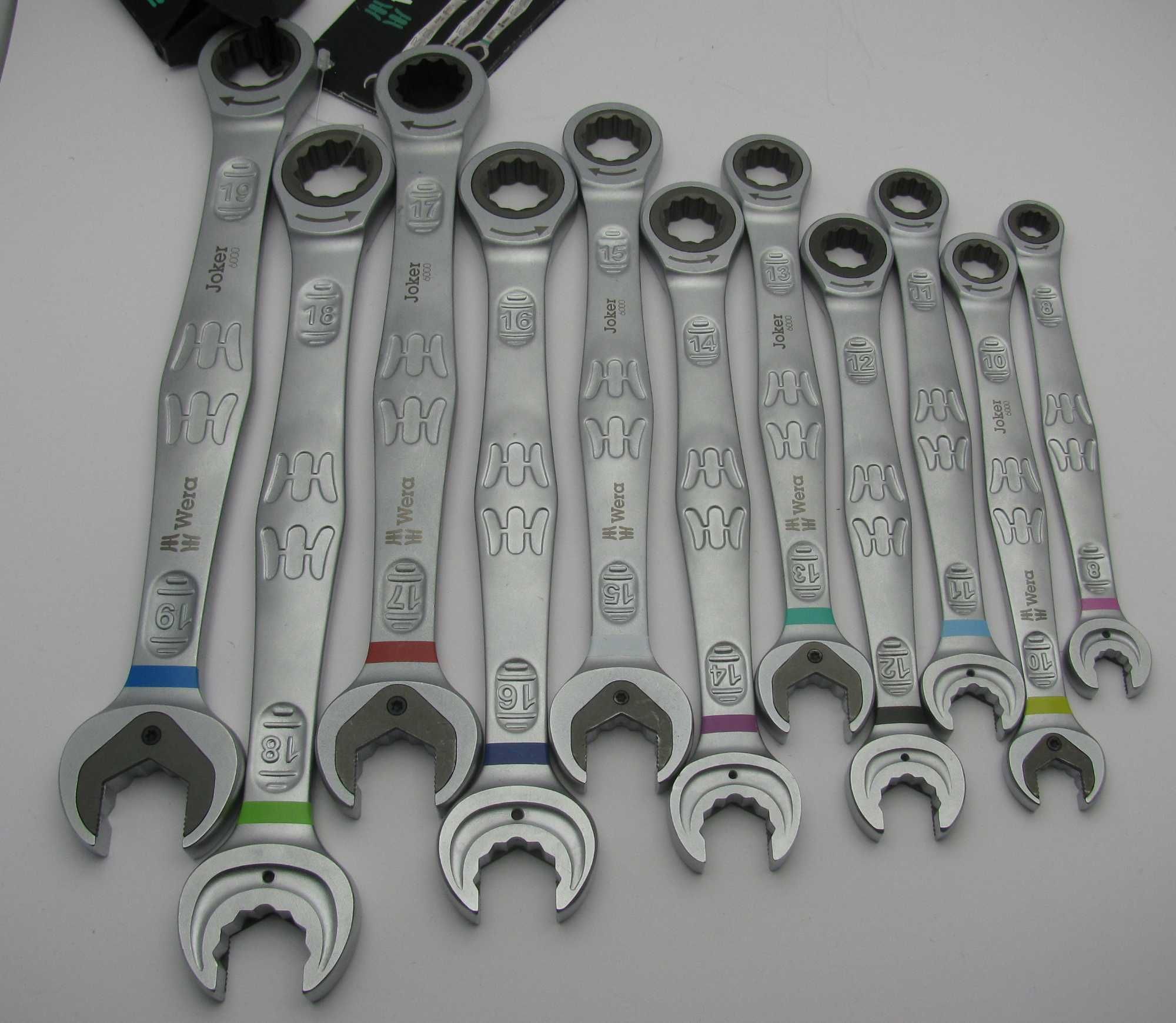 WERA Joker 6000 MEGA zestaw x11 Kluczy oczkowych z grzechotką r. 8-19