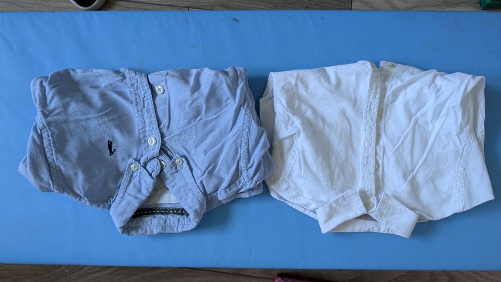 Koszule dla chłopca 104 next slim Zara biała niebieska