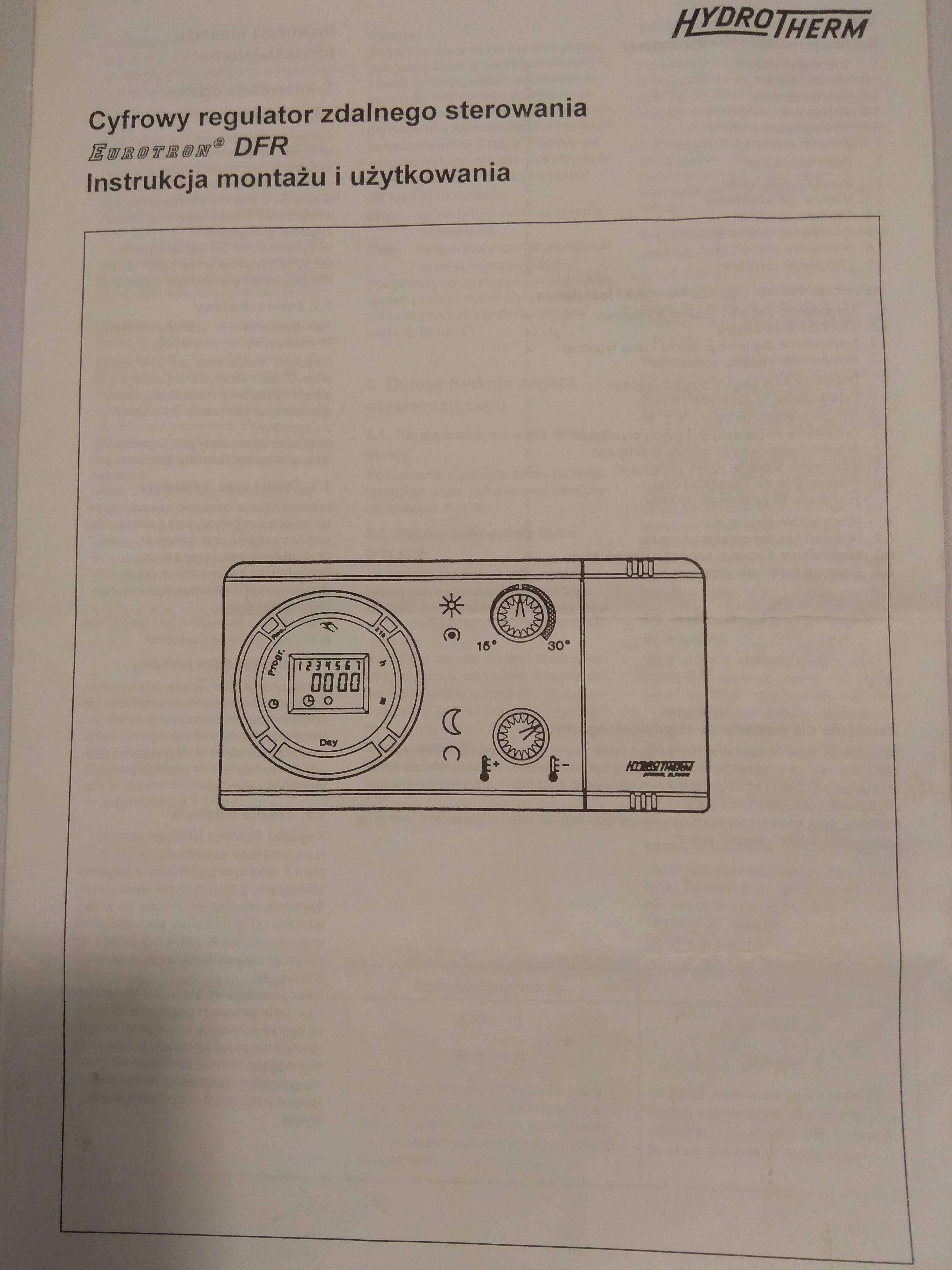 Regulator sterownik temperatury Hydrotherm Eurotron DFR 149877