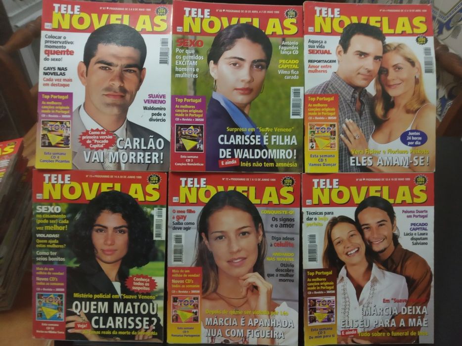 Lote de 48 revistas TELE NOVELAS