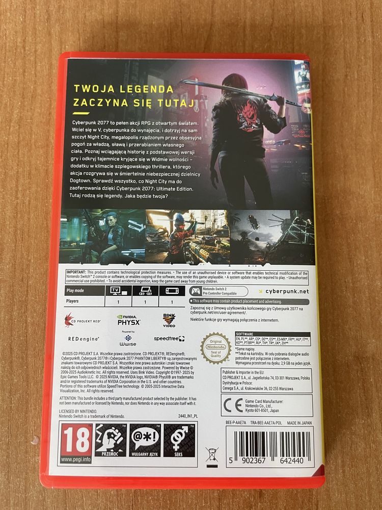Cyberpunk 2077: Ultimate Edition PL Gra NINTENDO SWITCH 2