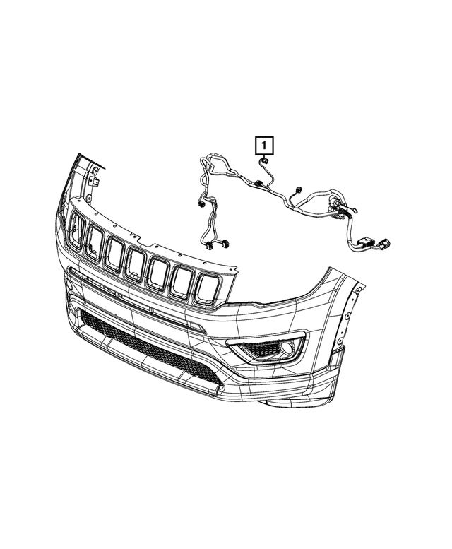 Проводка бампера Jeep Compass рестайлинг 2022
