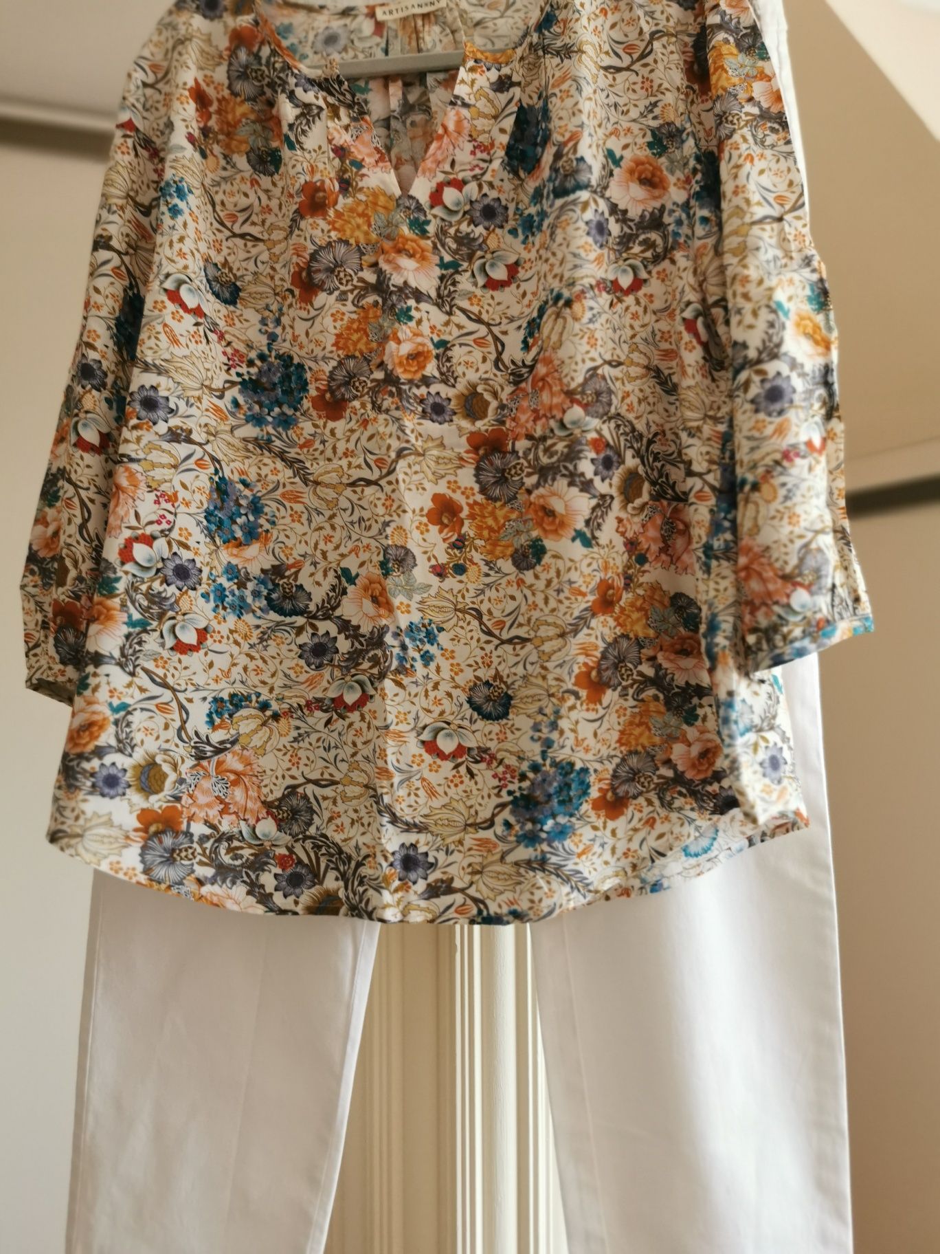 ARTISAN NY Bluzka Wiskozowa Kwiaty 3/4 Rękaw TK Maxx M/L
