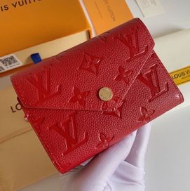 LV Louis Vuitton czerwony portfel damski prezent hit