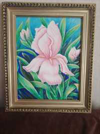 Картина на раме николаевского художника С.Л.Макалиш "Орхидея"