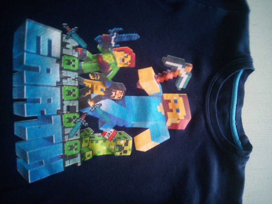 Bluzka Minecraft nowa bluzka OVS sweterek rozm. 128 zestaw