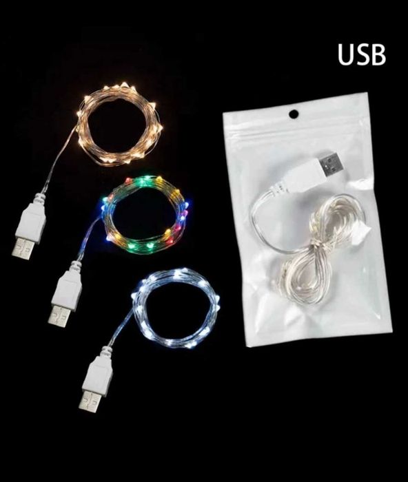 Светодиодная гирлянда лента USB