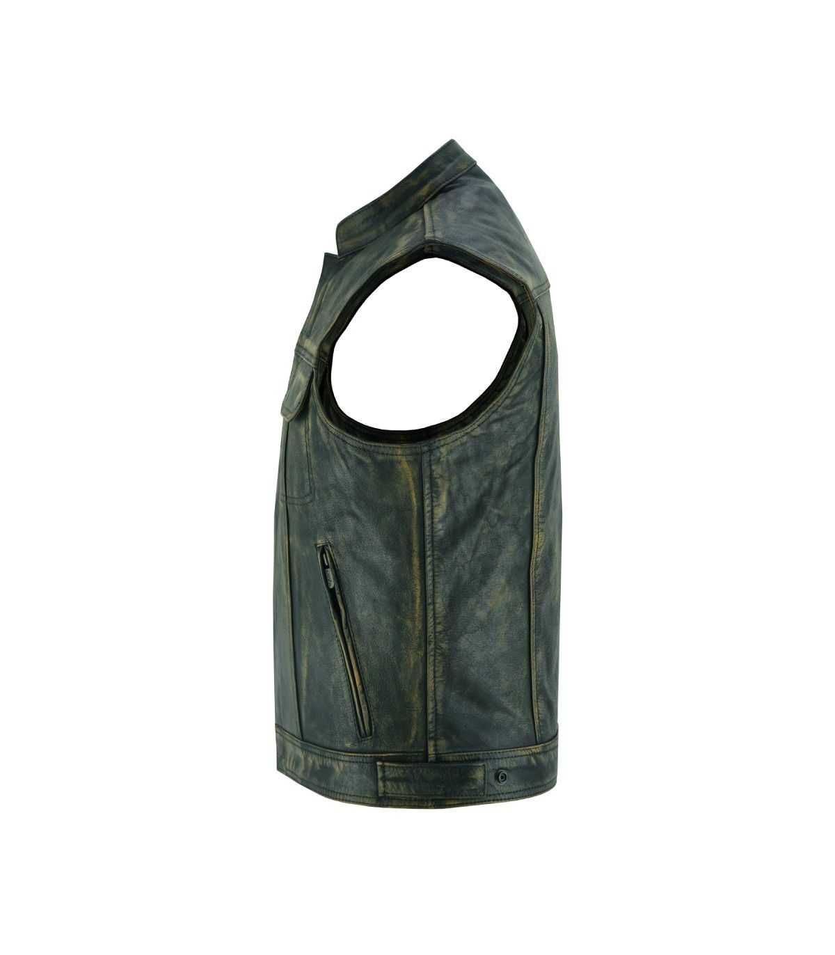 Colete de couro (Sons of Anarchy) Unisexo Moto Motard pele