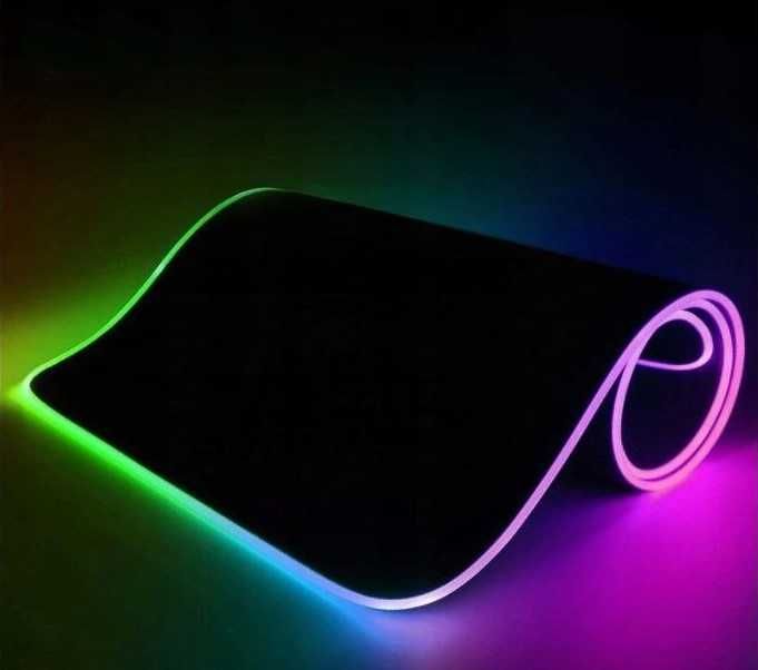 *NOWA* PODKŁADKA GAMINGOWA świecąca led rgb pod mysz klawiaturę