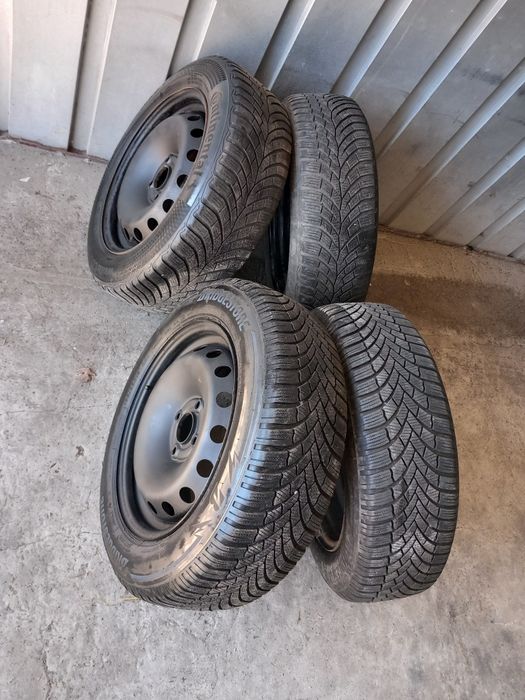 Koła oryg. Fiat felgi stalowe 4x100 opony zima 2021r. 185/65/15