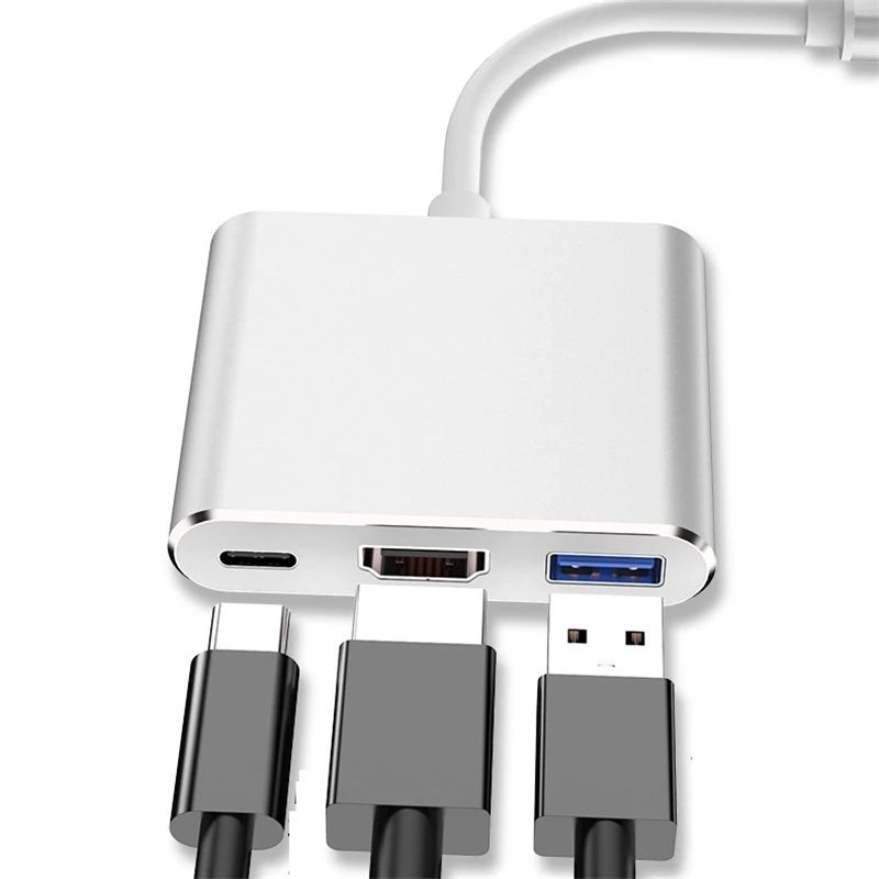 Type-C to hdmi, usb 3, usb-type-c hub 3 in 1